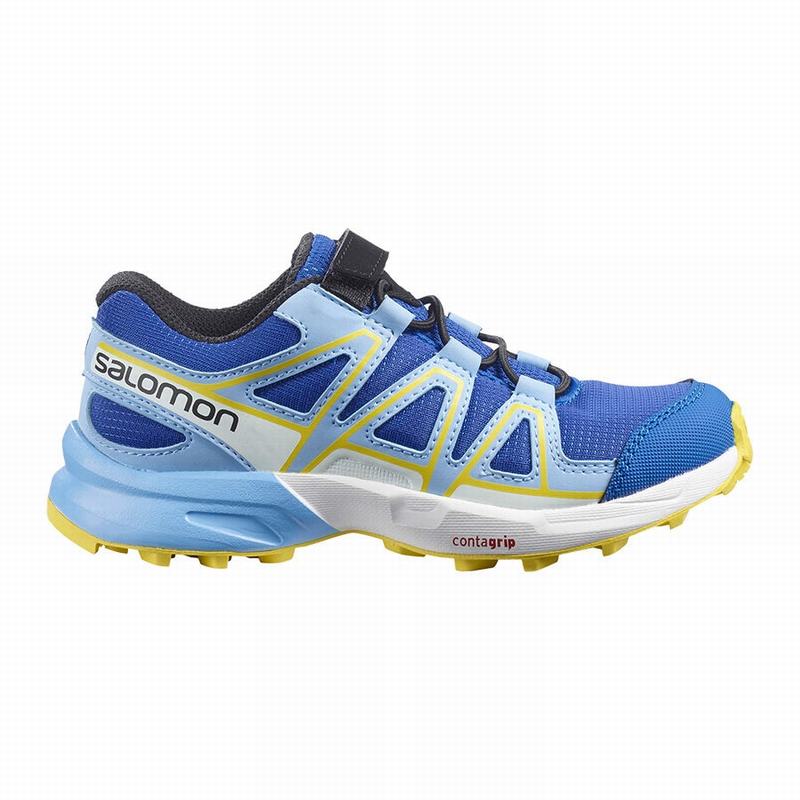 Salomon SPEEDCROSS Zapatillas Trail Running Niños - Azules / Limón - Colombia (17862-WLUQ)